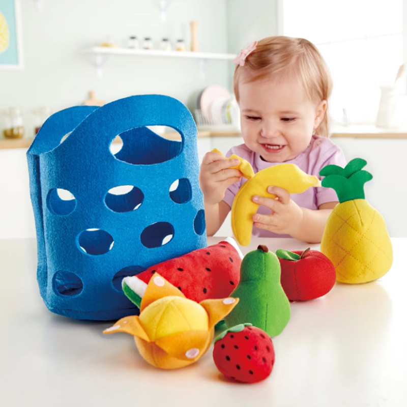 Kids Toys Kitchen Set - 8pcs Felt Food vegetable basket Set