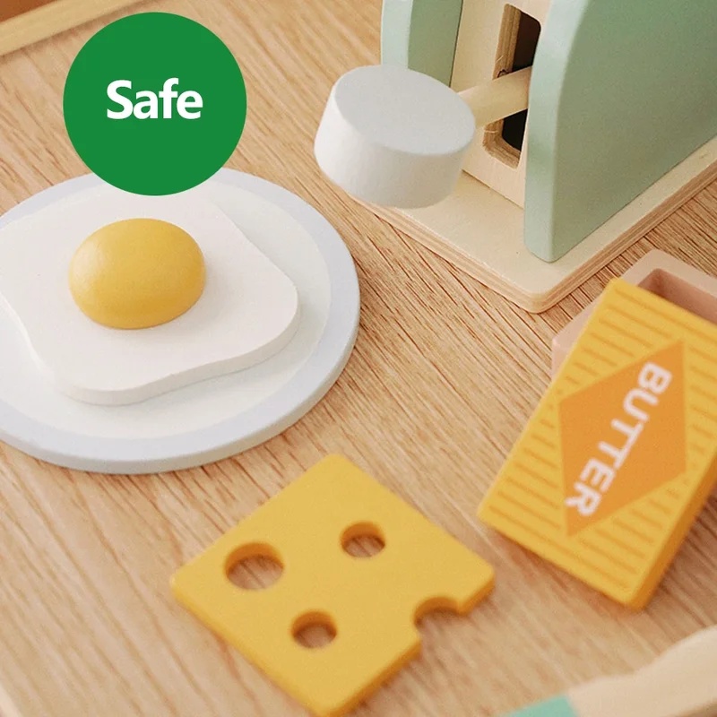 Wooden Simulation Toaster Toy  - огляд і ціна Kids Toys Kitchen Set