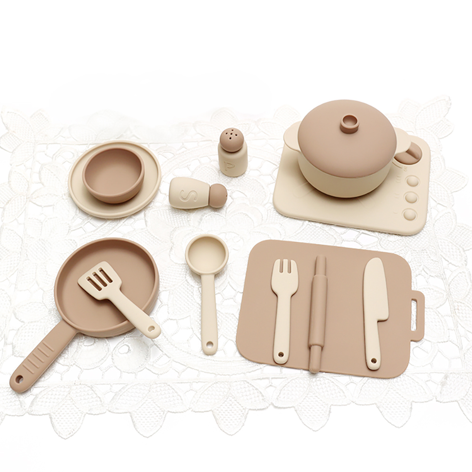 13 Pcs Set Silicone Cooking Pl - огляд і ціна Kids Toys Kitchen Set