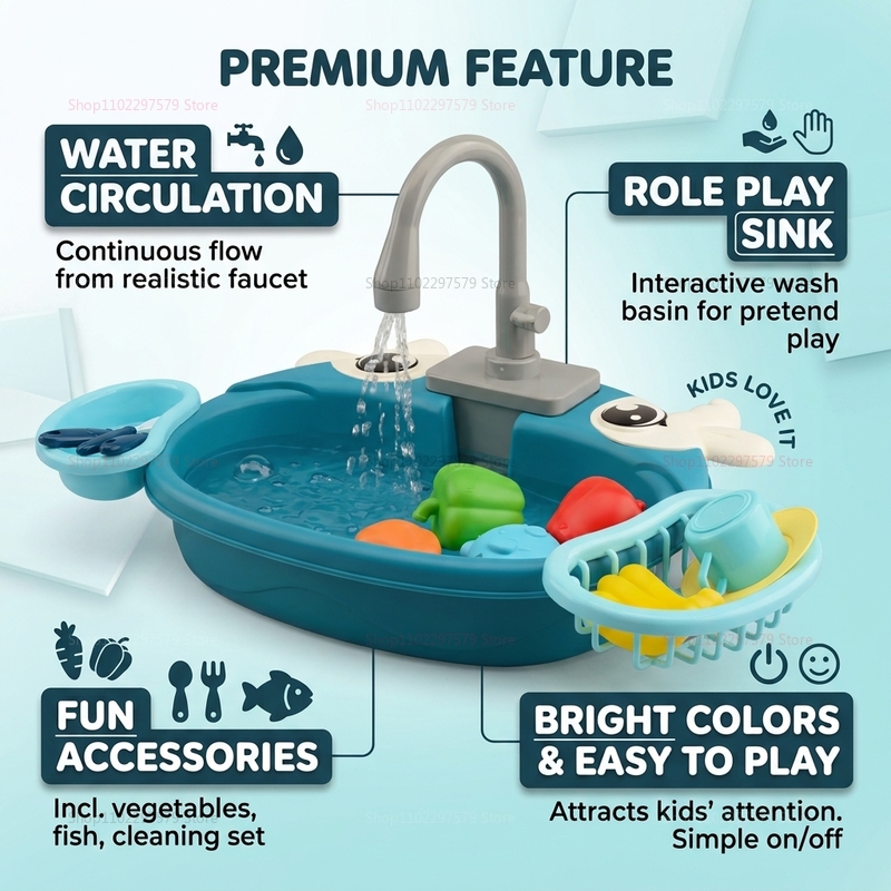 Toddler Interactive Water Play - огляд і ціна Kids Toys Kitchen Set